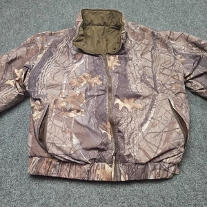 Realtree Camo Hunting Jacket XL Brown Green Insulated Zip Up Outdoor Workwear - Picture 1 of 6