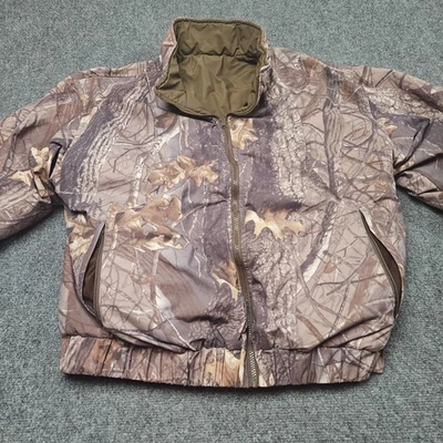 Realtree Camo Hunting Jacket XL Brown Green Insulated Zip Up Outdoor Workwear - Image 1 of 4
