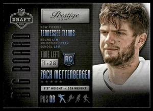 2014 Panini Prestige #15 Zach Mettenberger Draft Big Board Tennessee Titans NM+ - Picture 1 of 2