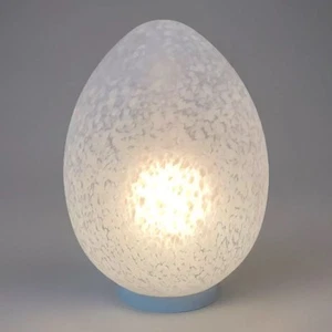 Lampe Œuf De Vianne France Grand Modèle Moucheté 38cm Verre Soufflé Vintage 1970 - Picture 1 of 18
