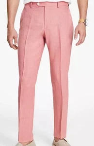 New Tommy Hilfiger Men's Modern-Fit Linen Pants. Light Red & 48 x 30. - Picture 1 of 1