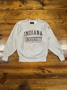 Vintage 90s Indiana University Of Pennsylvania Crewneck Sweatshirt L IUP College - Bild 1 von 10