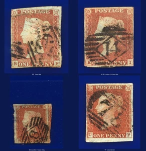 1841 SG8 1d rotbraune Positionen RF-TF gebraucht Auswahl 4 kbod - Bild 1 von 7