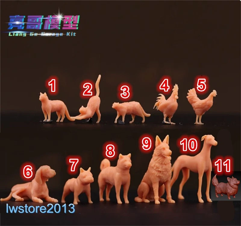 1/64 1/43 Dog Animal Miniatures Figures Model Scene Props For Cars Toys LG0008 - Image 1 of 1