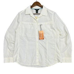 Eddie Bauer Adventure Ripstop Convertible Shirt White Button Up Size L - Picture 1 of 10