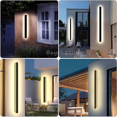 Modern LED Outdoor Long Wall Light Lamp Led Wall Light Villa Outdoor Lamp. - Image 1 of 4
