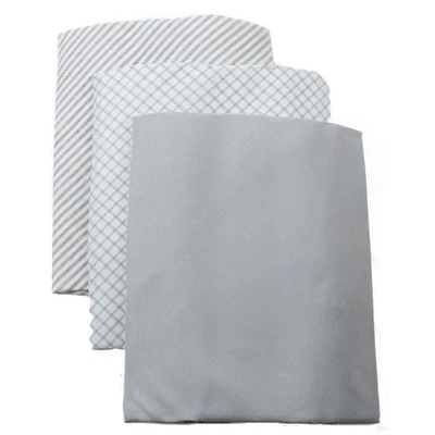 Pañuelos para hombre grises lisos y blancos elegantes 100 % algodón 3 piezas Foto 1 de 4