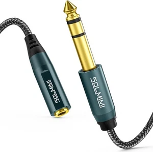 1/4 to 3.5mm Headphone Adapter, 1/8 6.35mm Male 1 Feet, Jade Green - Picture 1 of 6