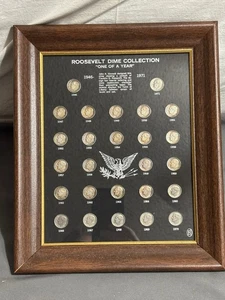 Vintage ROOSEVELT GROSCHEN "One of a Year" Sammlung Set 1946-1971 Silbermünze - Bild 1 von 12