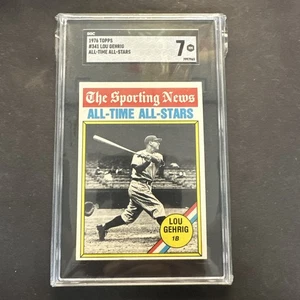 Topps All Time All-Star 1976 #341 Lou Gehrig New York Yankees clasificación SGC 7 - Imagen 1 de 2