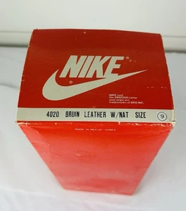 Vintage Nike 4020 Bruin mit Nat Größe 9 NUR KARTON - OHNE DECKEL! - Bild 1 von 8