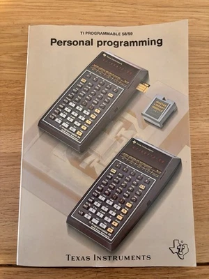 Texas Instruments Personal Programming Ti Programmable 58/59 Manual 1977 GC - Image 1 of 4