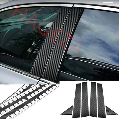 Cubierta de poste de pilar B triangular de fibra de carbono real ventana A para Toyota Camry 18-24 Foto 1 de 4