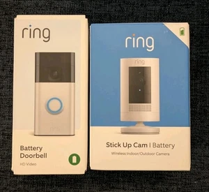 Ring Battery Doorbell & Stick Up Cam Bundle - Picture 1 of 7
