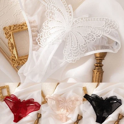 Women Hollow Out LowWaist Pant Transparent Thongs for Sexy Lace Lingerie - Bild 1 von 4