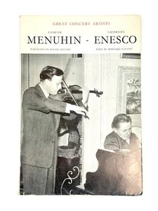1955 Yehudi Menuhin & Georges Enesco Book + Original Receipt – Rare Biography - Foto 1 di 7