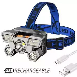 1pc Headlamp With Built In Battery USB Rechargeable Home Decoration Hardware Too - Picture 1 of 8