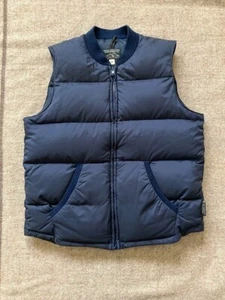Rocky Mountain Feather Puffer Vest Made in Japan Men's Size 40 Navy Color Used - Picture 1 of 7
