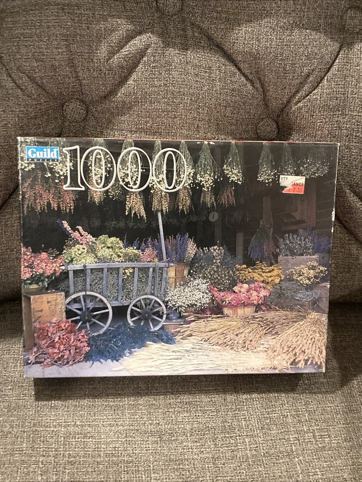 Головоломка Golden Guild «Рынок сушеных цветов» 1000 шт. новая винтажная запечатанная 1996 - Изображение 1 из 4