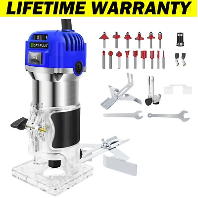 3500W Electric Hand Trimmer Palm Router Laminate Wood Laminator Saw Joiner Fence - Image 1 of 4