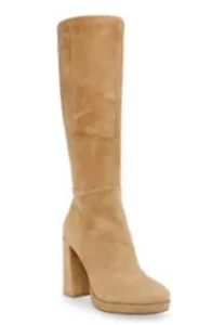Steve Madden Marcello Suede Knee High Boots Size 8.5 Tan NWOB - Picture 1 of 4