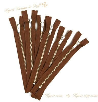 Cremalleras de extremo cerrado de dientes de metal plateado 3 5 10 piezas - cremallera de 3", 4", 5", 6" pulgadas, #3 Foto 1 de 3