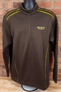 Nike Golf Mens 1/4 Zip Robert Trent Jones Oceanfront Size Large Brown Therma Fit - Picture 1 of 5