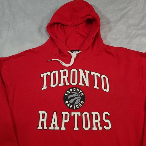 NBA Toronto Raptors Men's Large Pull-Over Hooded Sweatshirt Red Hoodie (Flaws) Cover