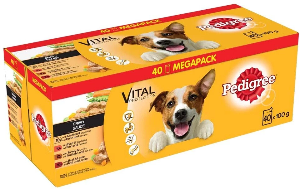 Pedigree Vital Protection Hundefutter Nassfutter in Sauce Beutel 40 x 100 g - Bild 1 von 1