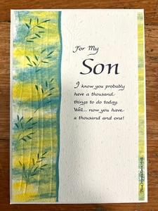 Blue Mountain Arts - Greeting Card -Encouragement "For My Son...I know you"(A42) - Picture 1 of 5