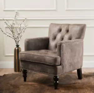 Chair Club Accent Microfiber Arm Modern Contemporary Design Cushions Living Room - Picture 1 of 8
