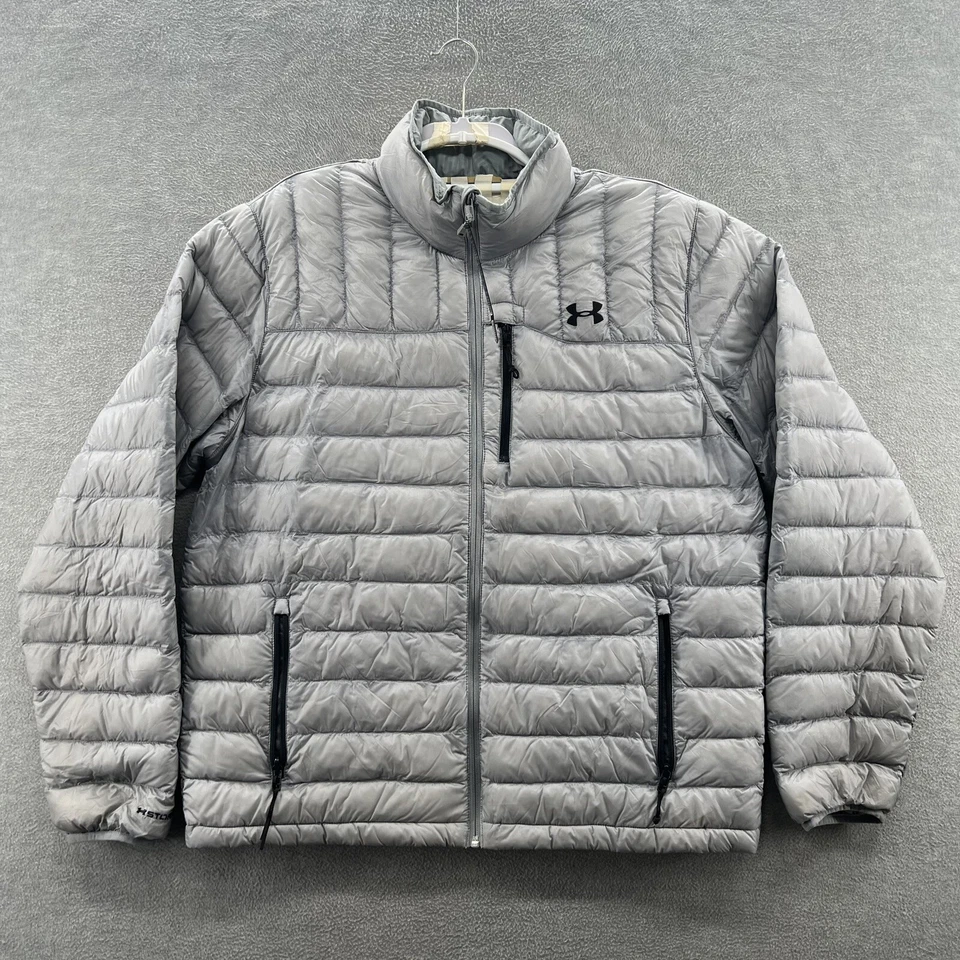 Chaqueta acolchada under armour para hombre con cremallera completa plateada talla XL ver en todas partes Foto 1 de 4