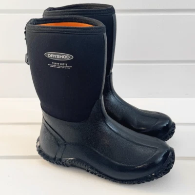 Botas de borracha Dryshod Youth Tuffy para todas as estações pretas tamanho 5 - Imagem 1 de 4