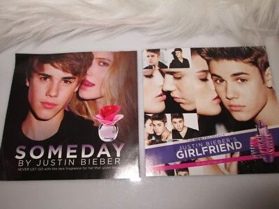 Justin Beiber Girlfriend & Someday Fragrance paper samples from Magazines - Image 1 of 3