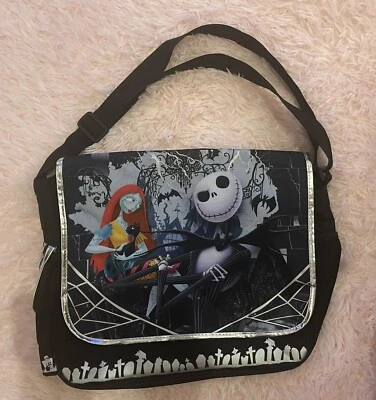 Disney Nightmare Before Christmas Messenger Laptop Crossbody Bag Jack & Sally - Image 1 of 4