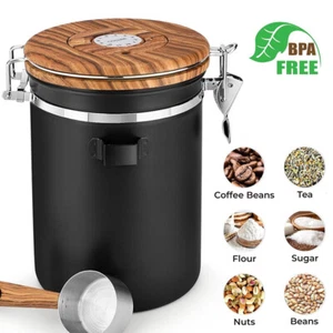 1800ML Airtight Coffee Canister Coffe Bean Vacuum Storage Jar Coffee Container - Picture 1 of 18