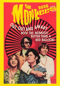Calendario de pared 2026 (12 pg) THE MONKEES de colección portada de revista carteles de música 1145 - Imagen 1 de 2