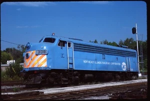 Original Rail Slide - Northeast Illinois RR Corp 308 Blue Island IL 9-12-1987 - Picture 1 of 1
