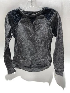 Camisa Jordache Niña Mangas Largas Gris Negra Encaje Detalle al Hombro Talla XL 14-16 - Imagen 1 de 3