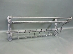 Garderobe Hutablage Metall Konsole mit beweglichen Haken 53 cm x 22 cm Loft - Bild 1 von 8