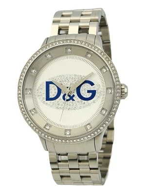 DOLCE & GABBANA DW0133 PRIME TIME BLUE LOGO UNISEX STAINLESS STEEL CRYSTAL WATCH - Image 1 of 4