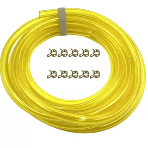 10ft 3/16" x 5/16" Gas Fuel Line Hose for Chainsaws Lawn Mower Generator w Clips - Picture 1 of 5