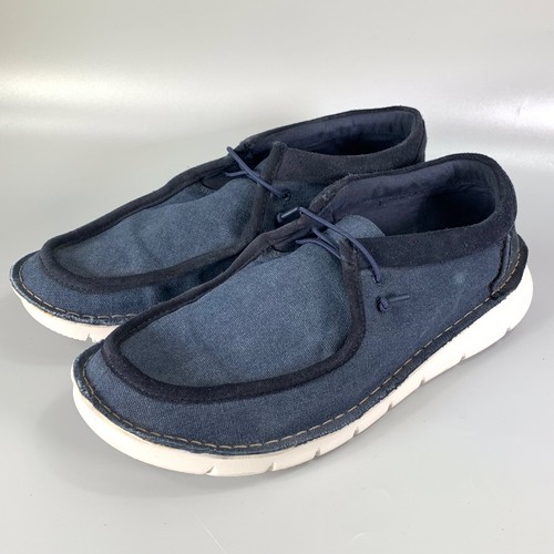 Mocassino Clarks Colehill Easy UK 11 G uomo blu slip on tela scamosciata scarpe comode