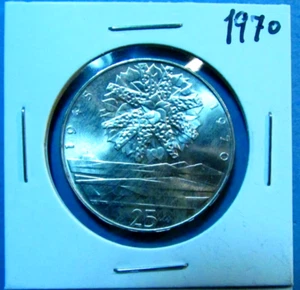 Moneda BU 1970 Checoslovaquia 25 coronas plata liberación checa Segunda Guerra Mundial Eslovaquia - Imagen 1 de 2