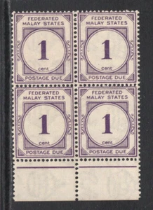 M14925 Malaysia-Federated Malay States 1926 SGD1w 1c Wmk Crown left of CA block - Picture 1 of 1