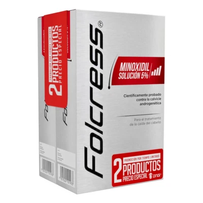 2X FOLCRESS HAIRLOSS TREATMENT SOLUCION PARA ALOPECIA Y CAIDA DE CABELLO 5% - Image 1 of 4