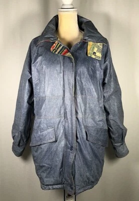 Impermeable Wippette Rainthings Mujer Medio Brillo Vinilo Forrado Chaqueta de Lluvia Azul Foto 1 de 4