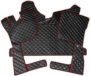 Alfombrillas camión cubierta túnel negro rojo adecuado para Volvo FH4 2013 automático - Imagen 1 de 3