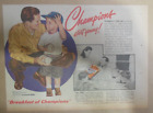 Wheaties Cereal Ad: Philadelphia A's "Eddie Joost" from 1940's 7 x 10 inches