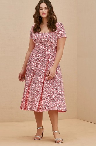 VALENTINO BELLISSIMO ABITO TORRID (00X) ROSA FUCSIA FLOREALE SCUBA SKATER NUOVO CON ETICHETTE TASCHE